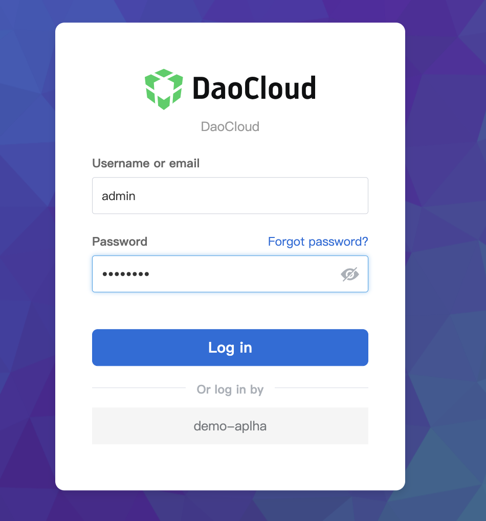 Log in to DCE 5.0