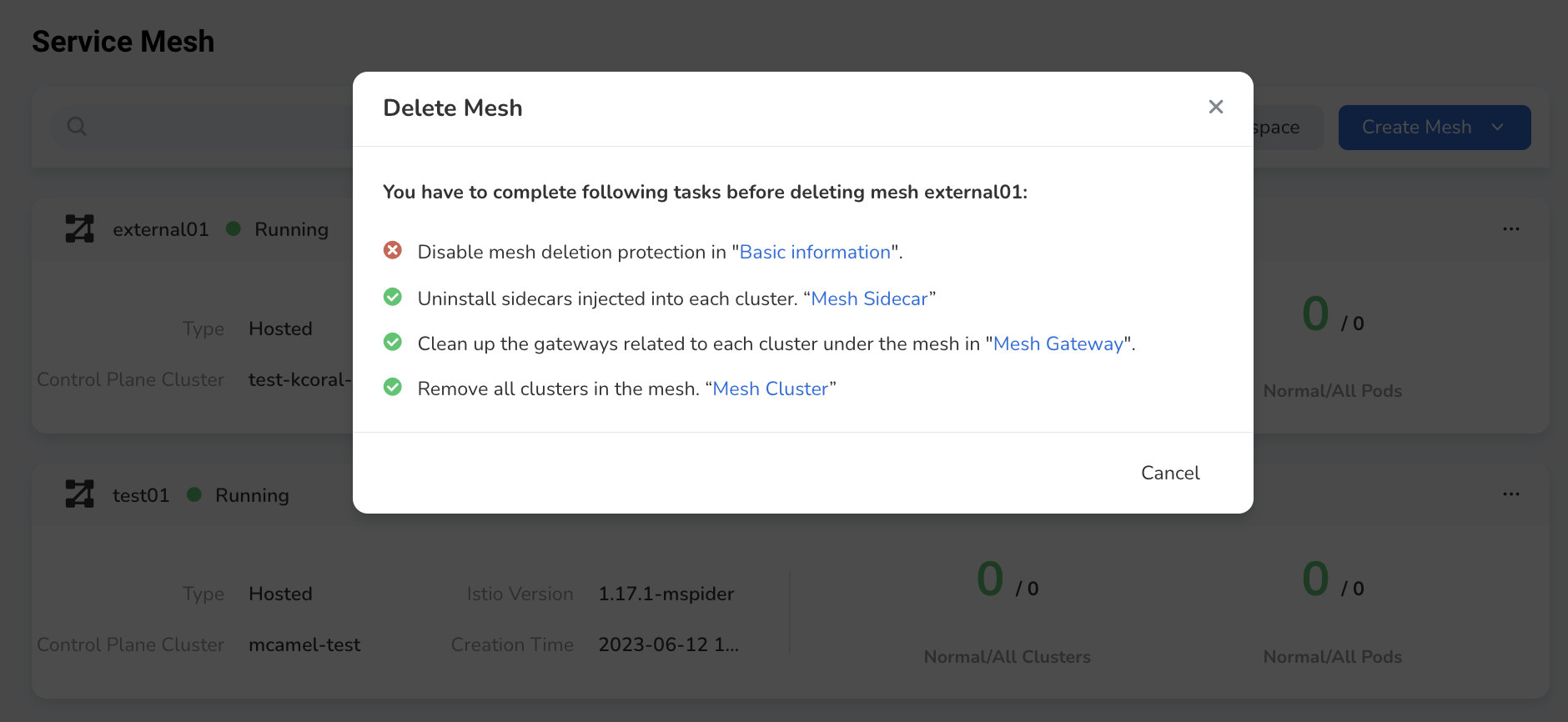 Hosted Mesh