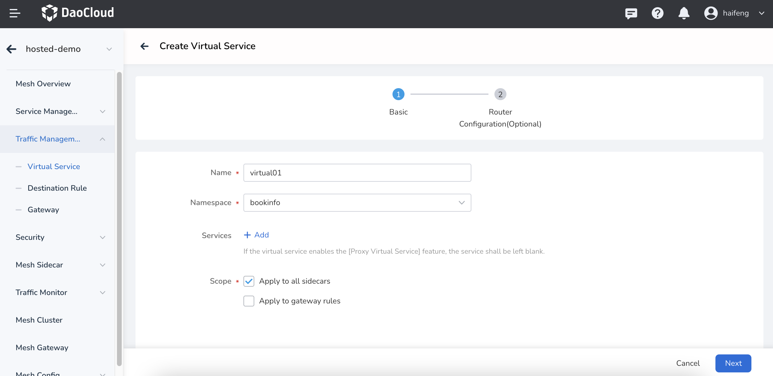 Create Routing Rule